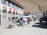 20 Saga Tibet Street Saga (4500m) has grown in recent years to service an important Chinese military garrison. There is Internet access and some good hotels. Here is a view of the main street.